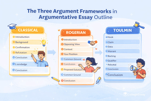 Argument frameworks in argumentative essay outline