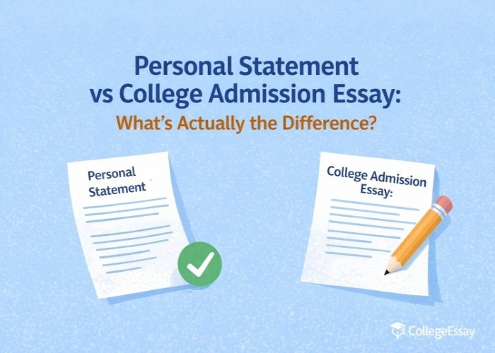 Personal Statement vs College Admission Essay: What's Actually the Difference?