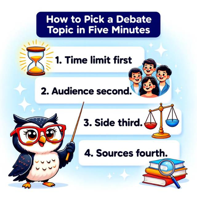 How to pick a debate topic in five minutes