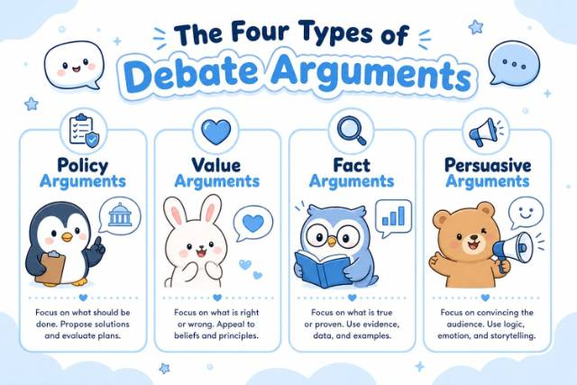 Four Types of Debate Arguments