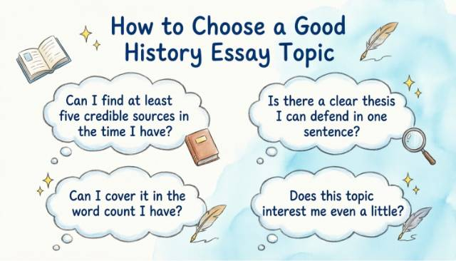 how to choose a good history essay topic