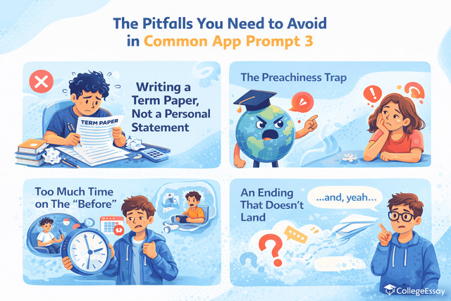 Pitfalls to avoid in Common App Prompt 3