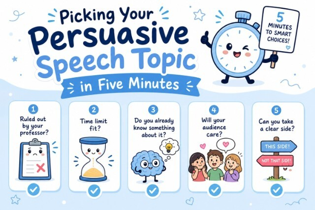 Picking Your Persuasive Speech Topic in Five Minutes